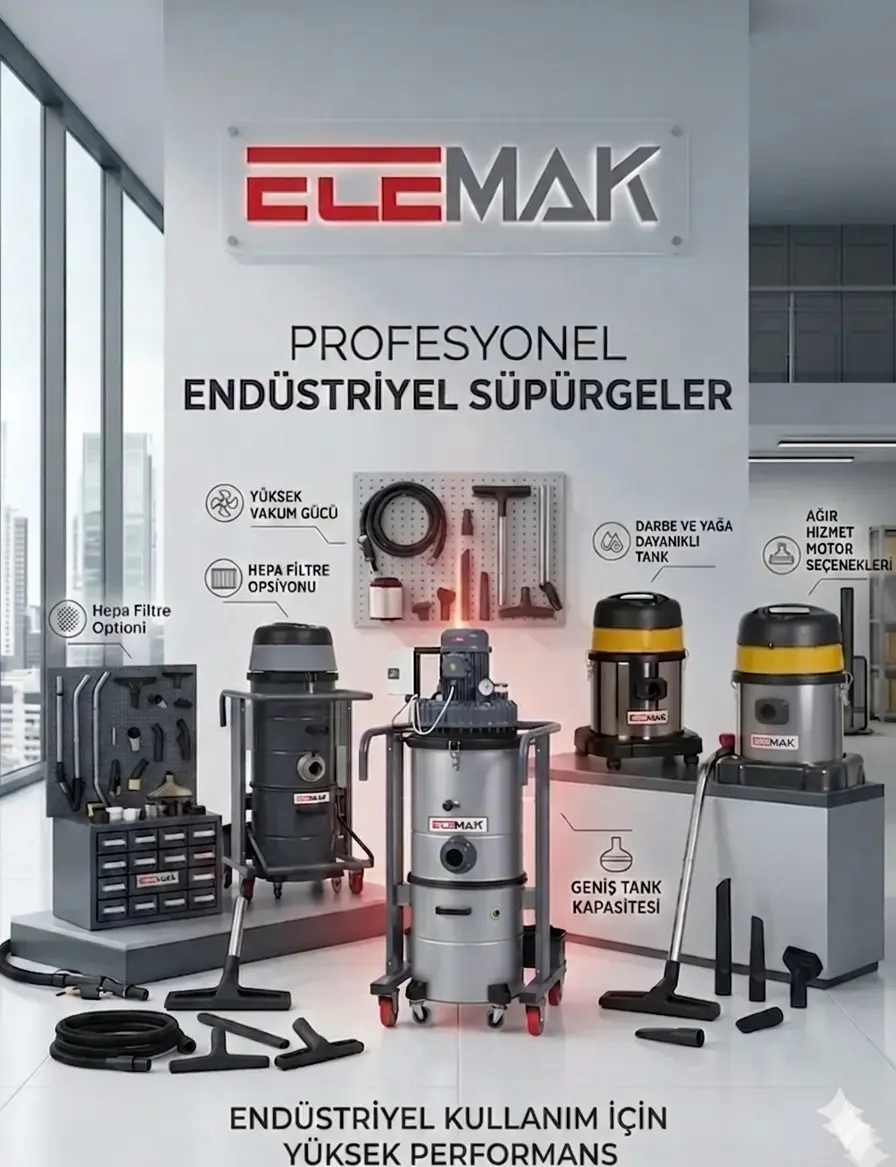 Endüstriyel Sanayi Tip Elektrikli Süpürgeler