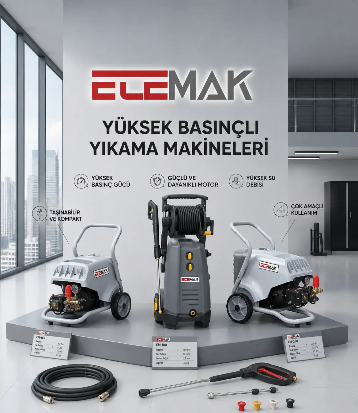 Yüksek basınçlı yıkama makinaları