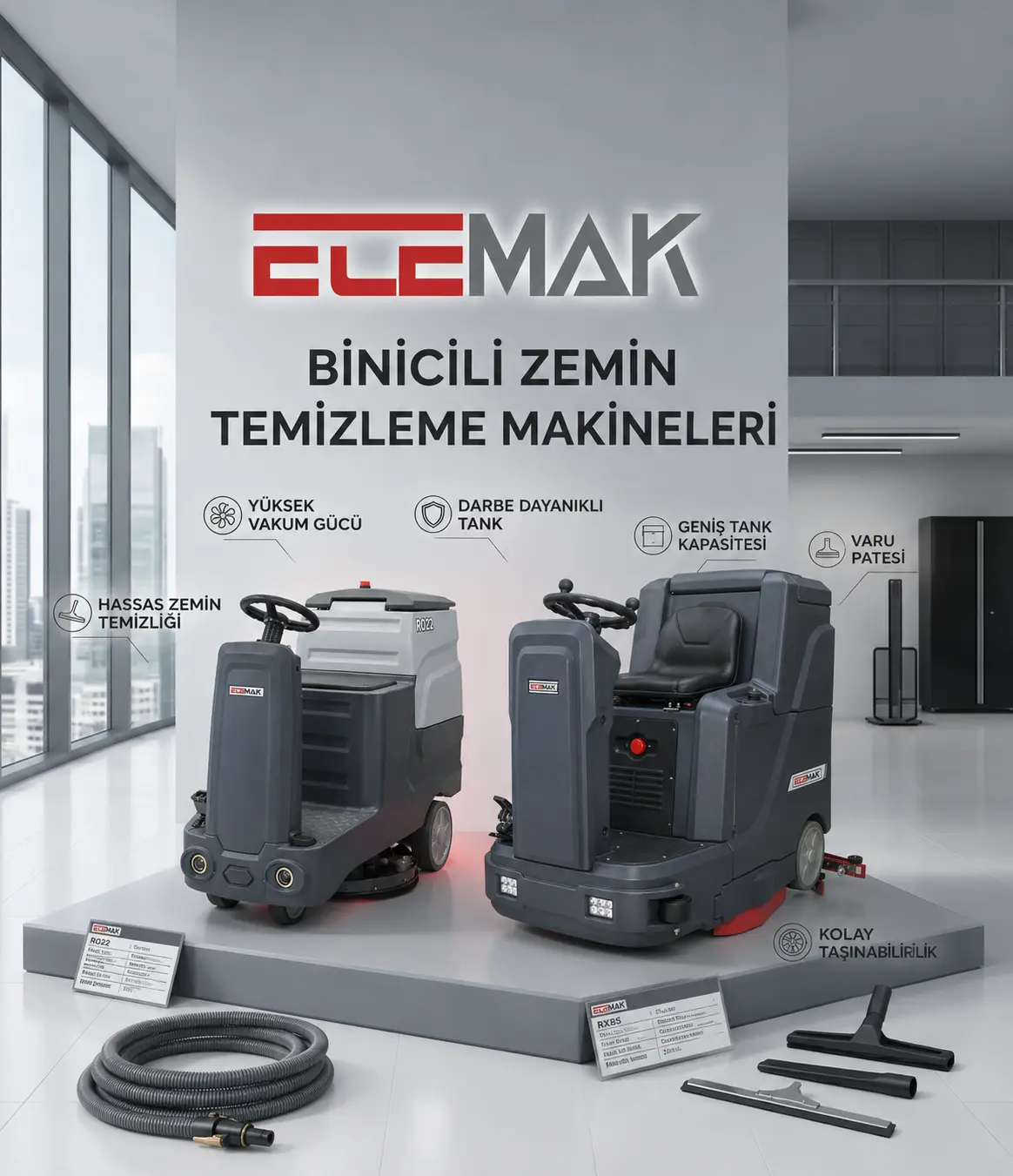 Binicili Zemin Temizleme Makineleri